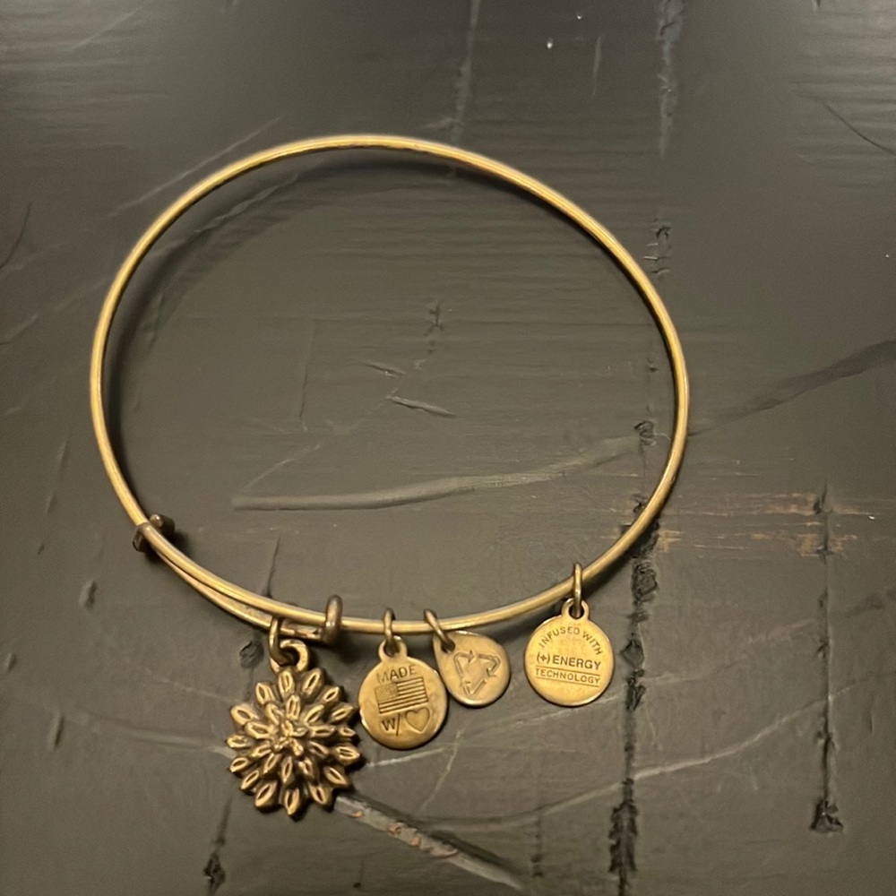 Alex and Ani gold sunflower bracelet